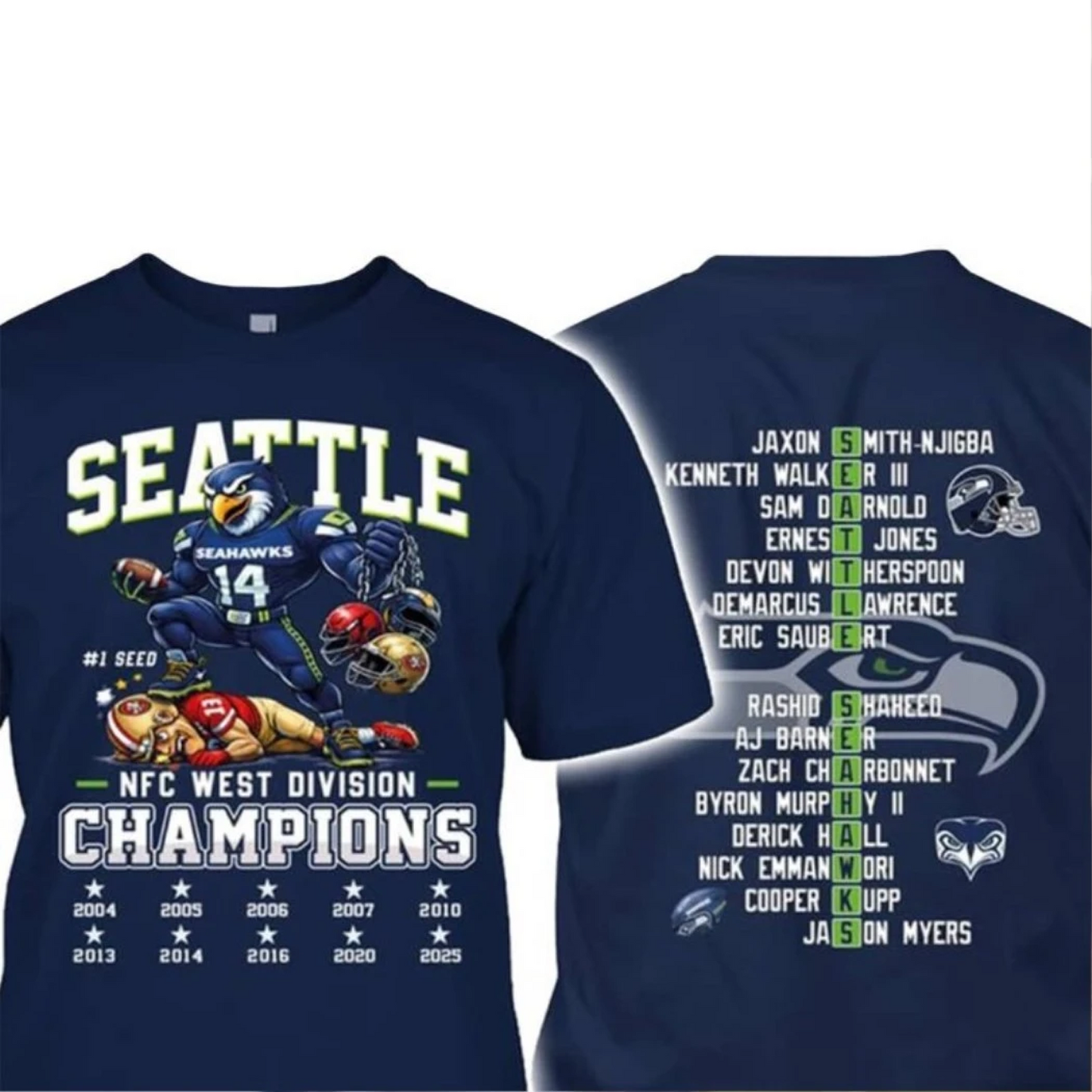 SEA x NFL Champion T-Shirt V5 DATND TANTD