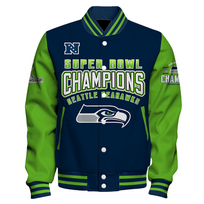 SEA x NFL Champions 2025 Varsity Jacket V11 DATND TANTD