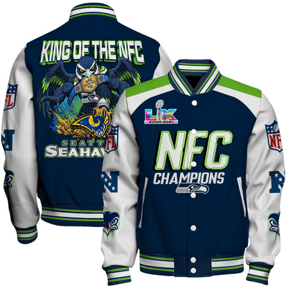SEA x NFL Champions 2025 Varsity Jacket V12 DATND TANTD