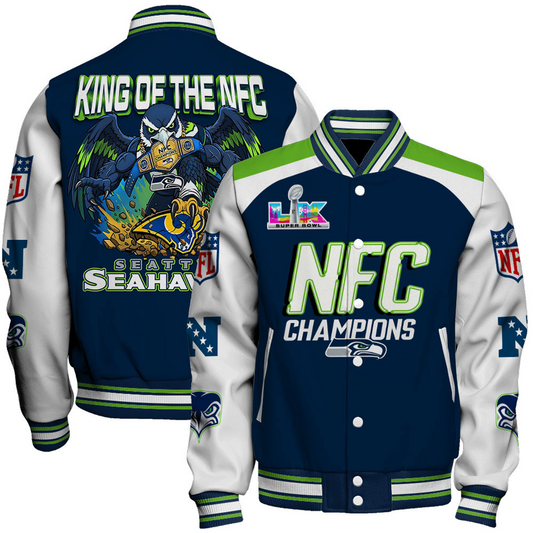 SEA x NFL Champions 2025 Varsity Jacket V12 DATND TANTD