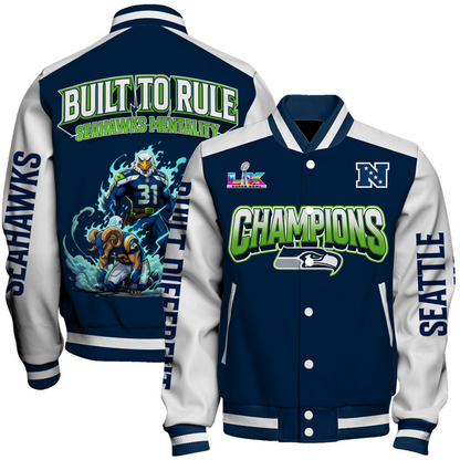 SEA x NFL Champions 2025 Varsity Jacket V6 DATND TANTD