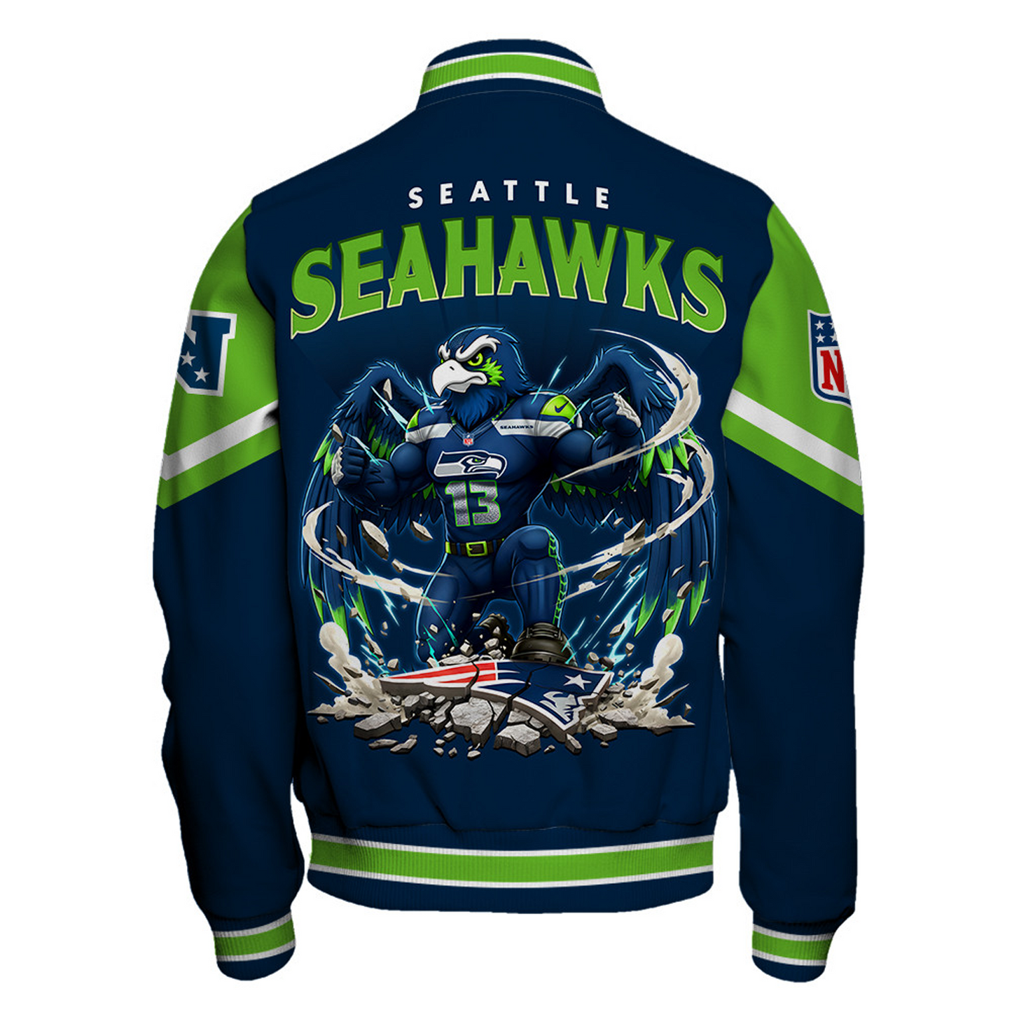 SEA x NFL Champions 2025 Varsity Jacket V7 DATND TANTD