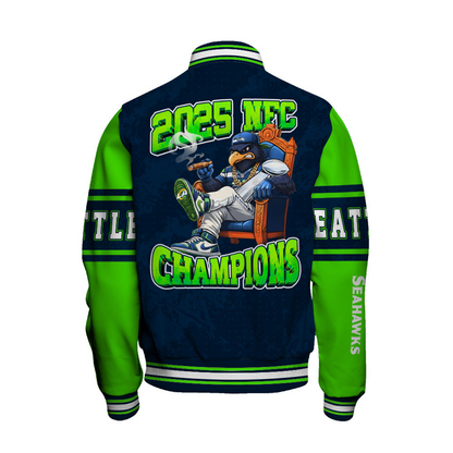 SEA x NFL Champions 2025 Varsity Jacket V8 DATND TANTD