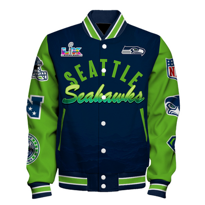 SEA x NFL Champions 2025 Varsity Jacket V9 DATND TANTD