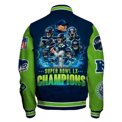 SEA x NFL Champions 2025 Varsity Jacket V9 DATND TANTD