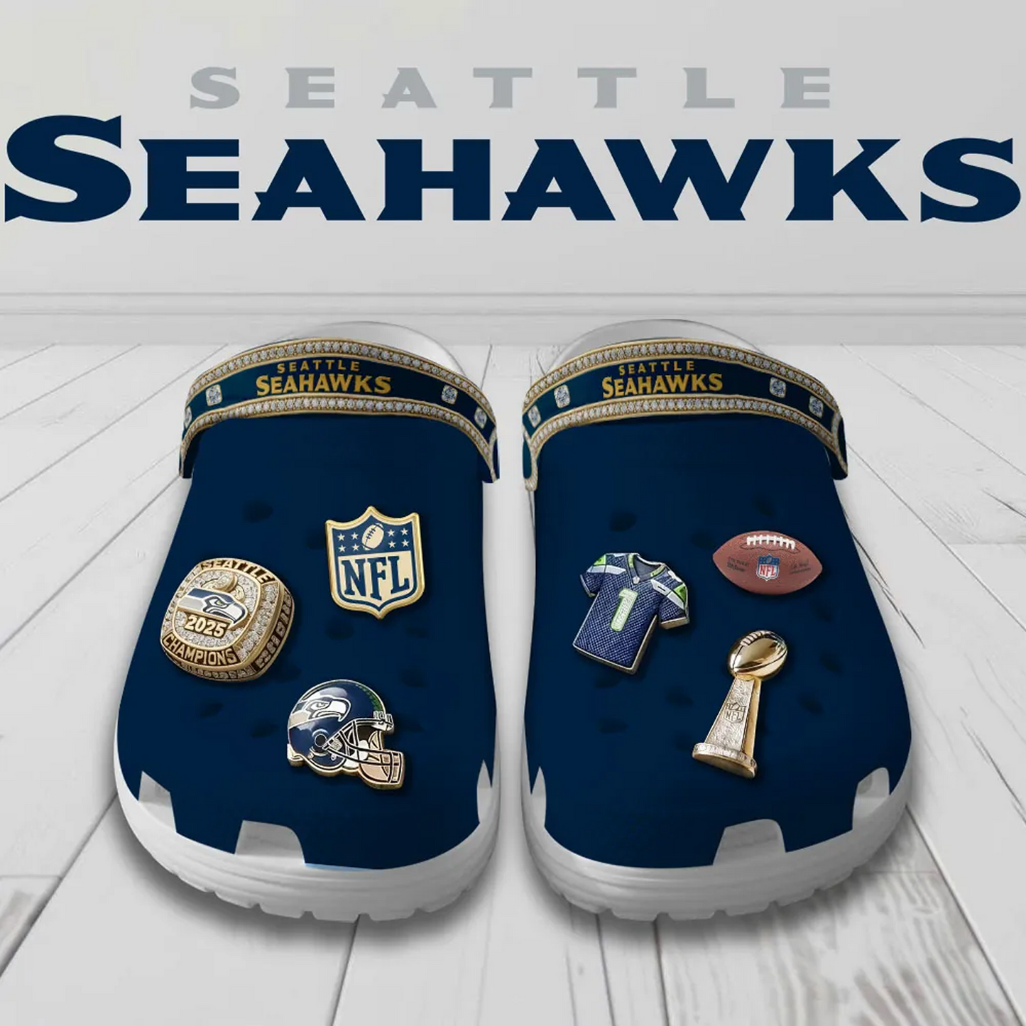 SEA x NFL Custom Clogs V1DatND DVT