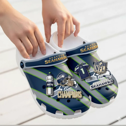 SEA x NFL Custom Clogs V2DatND DVT
