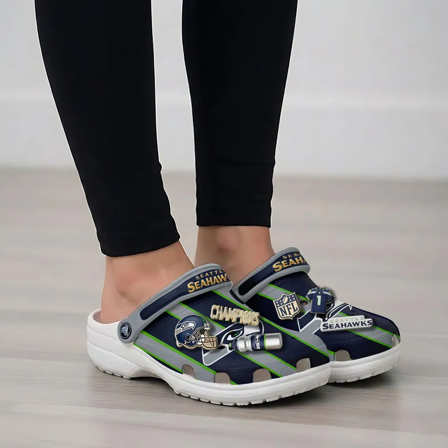 SEA x NFL Custom Clogs V2DatND DVT