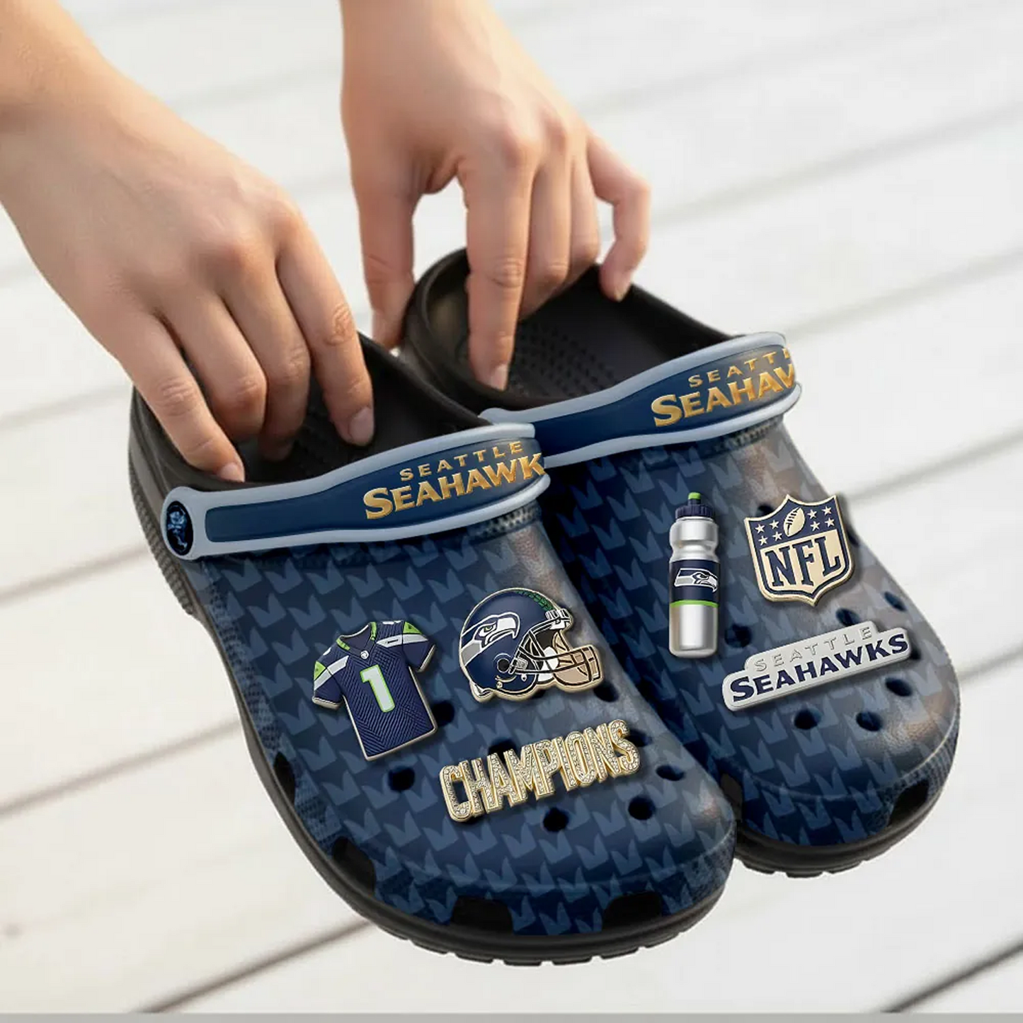 SEA x NFL Custom Clogs V3DatND DVT