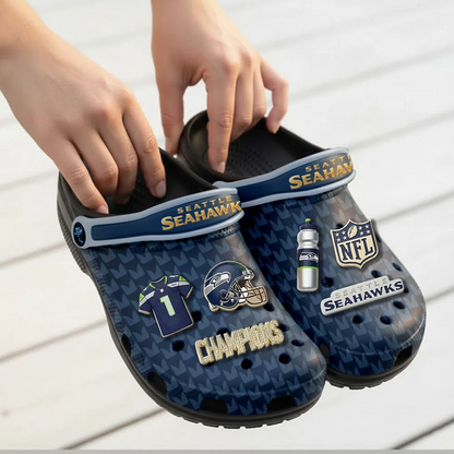 SEA x NFL Custom Clogs V3DatND DVT