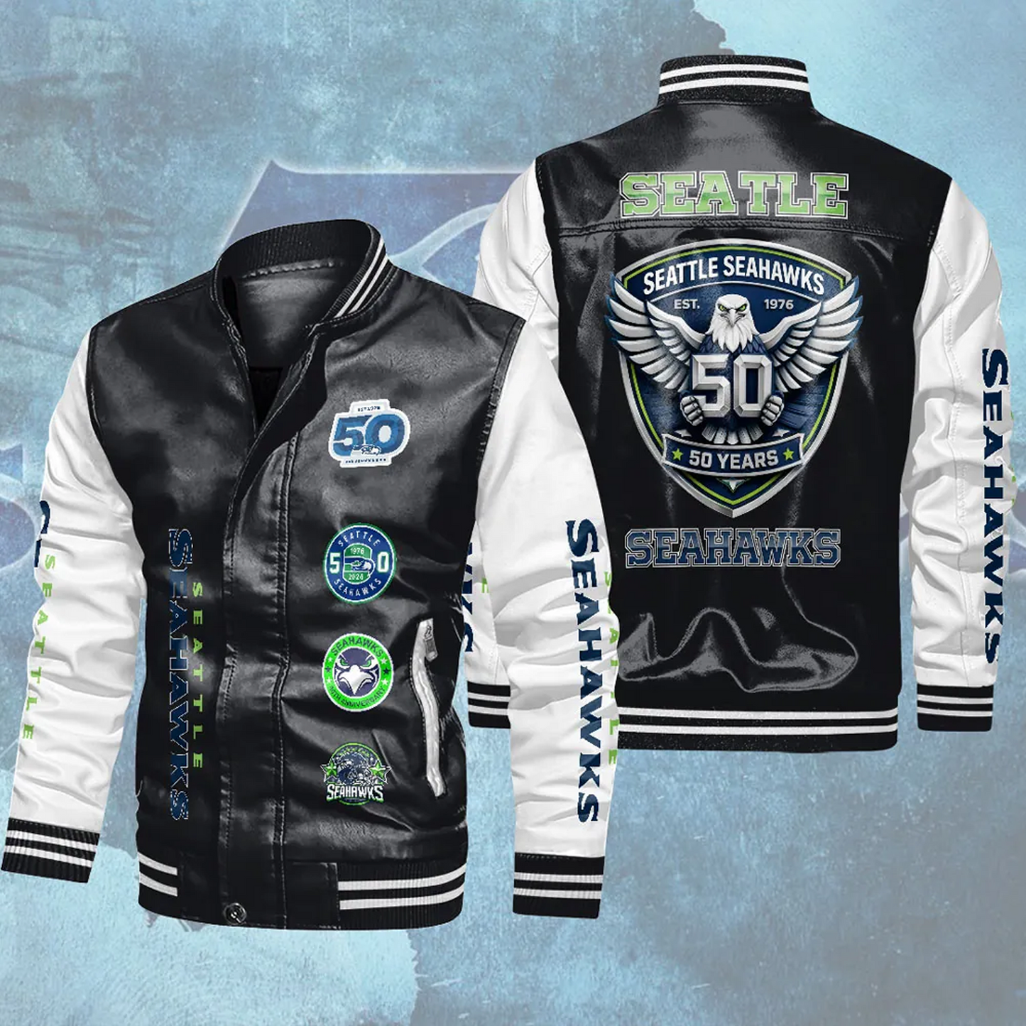 SEA x NFL Leather Jacket V1DatND DVT