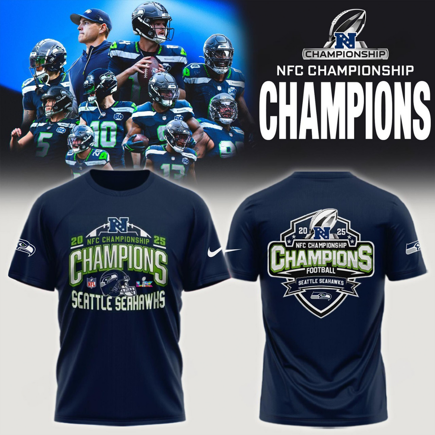 SEA x NFL Premium Aparael Champions V3 DATND TANTD