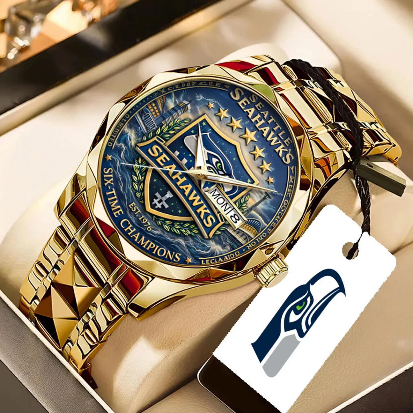 SEA x NFL Super Bowl LX 2025 Alloy Luxury Quartz Watch V2DatND DVT