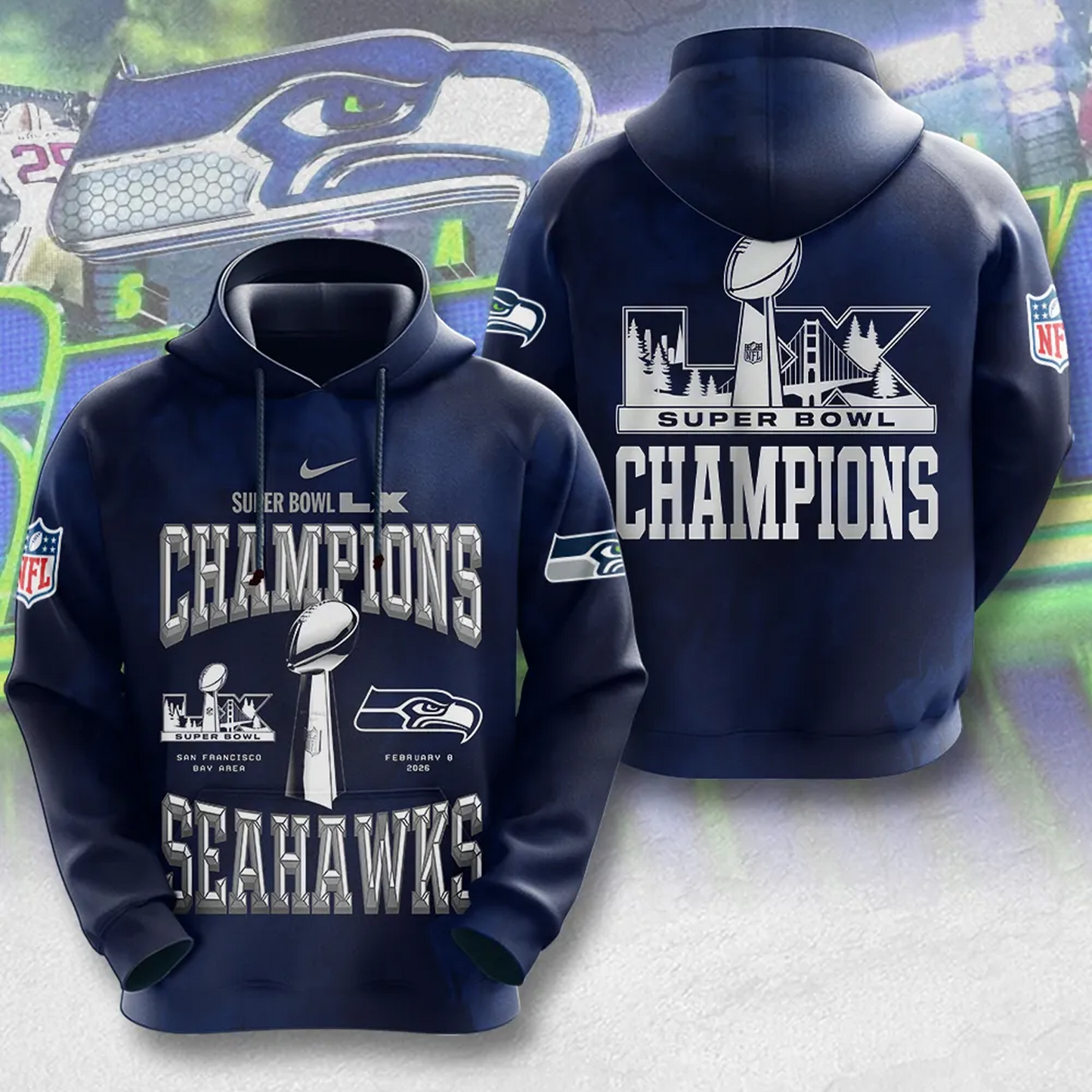 SEA x NFL Super Bowl LX Champions 3D Apparel V1 DatND DVT