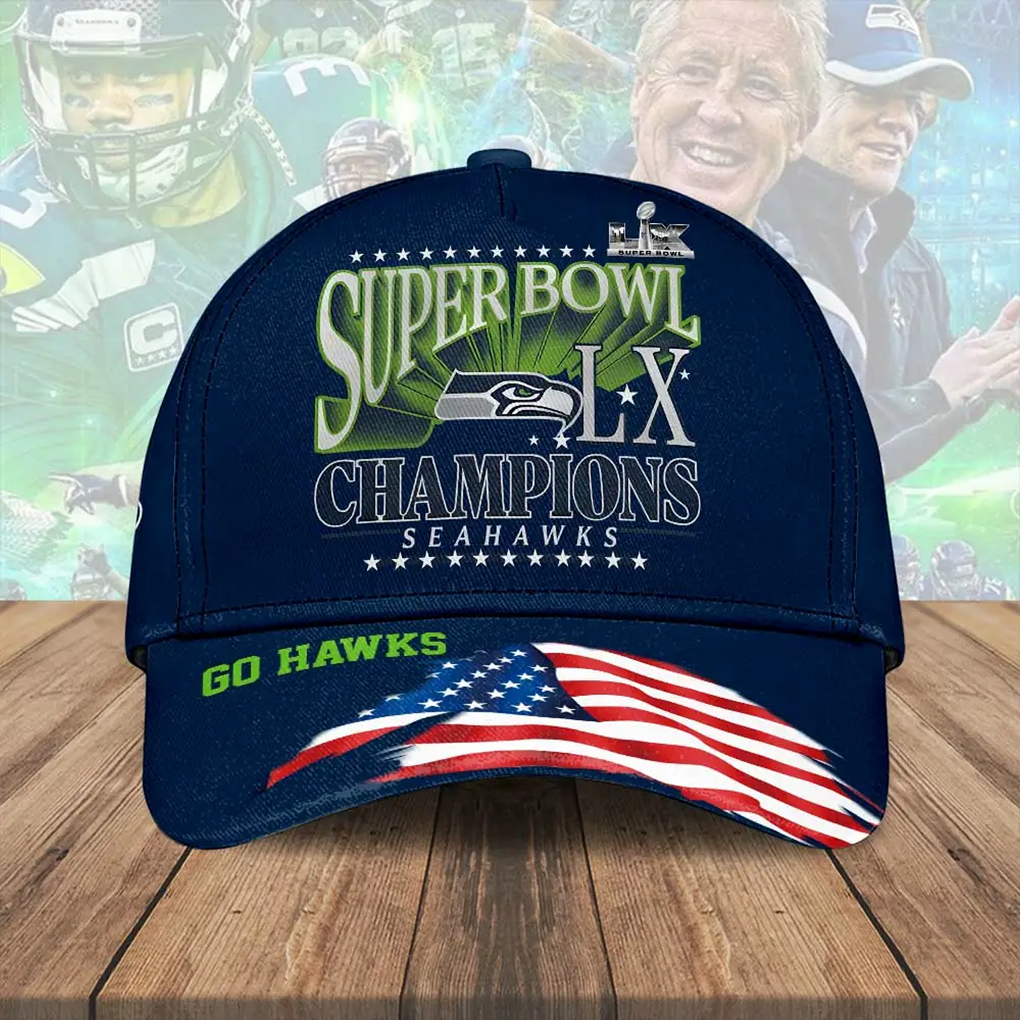 SEA x NFL Super Bowl LX Champions Classic Cap V5 DatND DVT