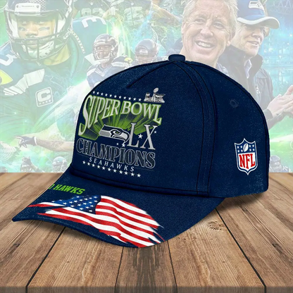 SEA x NFL Super Bowl LX Champions Classic Cap V5 DatND DVT
