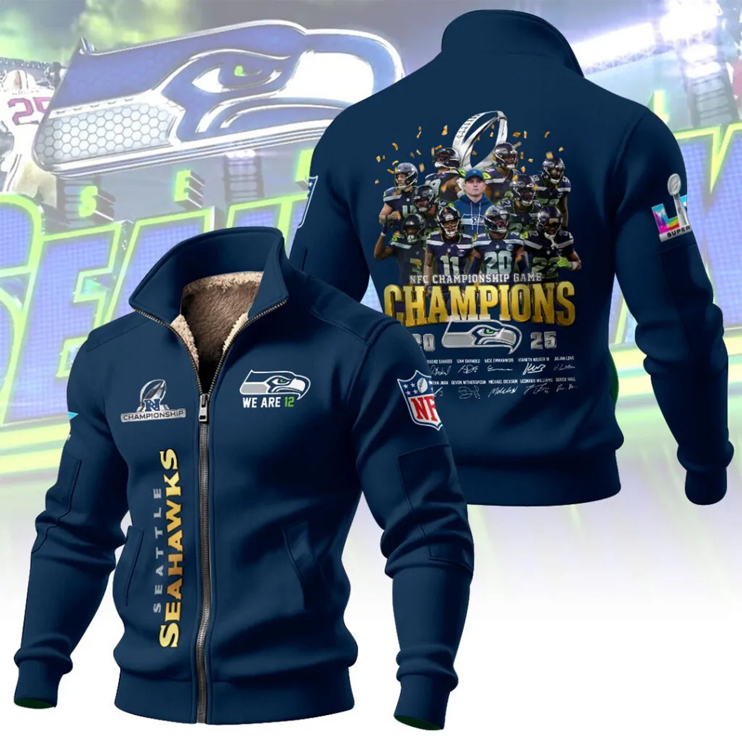 SEA x NFL Thick Knit Fleece Jacket V2DatND DVT