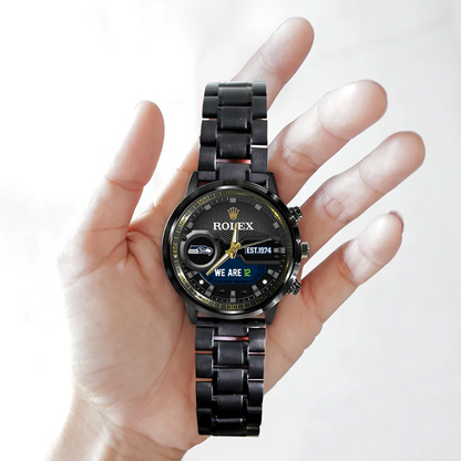 SEA x Rolex Black Stainless Steel Watch V1DatND DVT