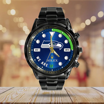 SEA x Rolex Black Stainless Steel Watch V2DatND DVT