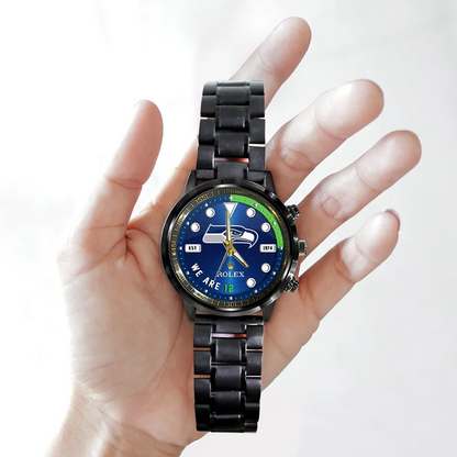 SEA x Rolex Black Stainless Steel Watch V2DatND DVT