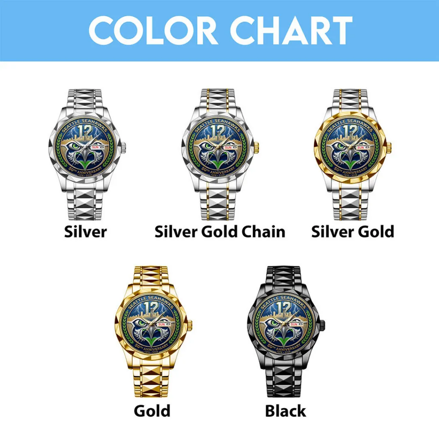 SEA50th Anniversary Alloy Luxury Quartz Watch V1 DatND DVT
