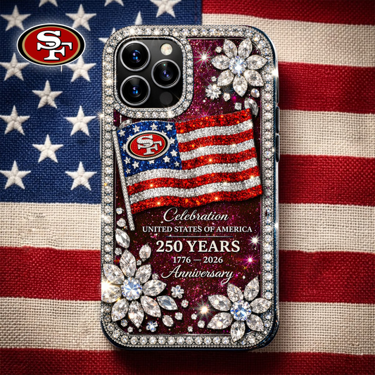 SF49 Premium NFL Celebration United States Of America 250 Years Luxury Phone Case DDT CTND