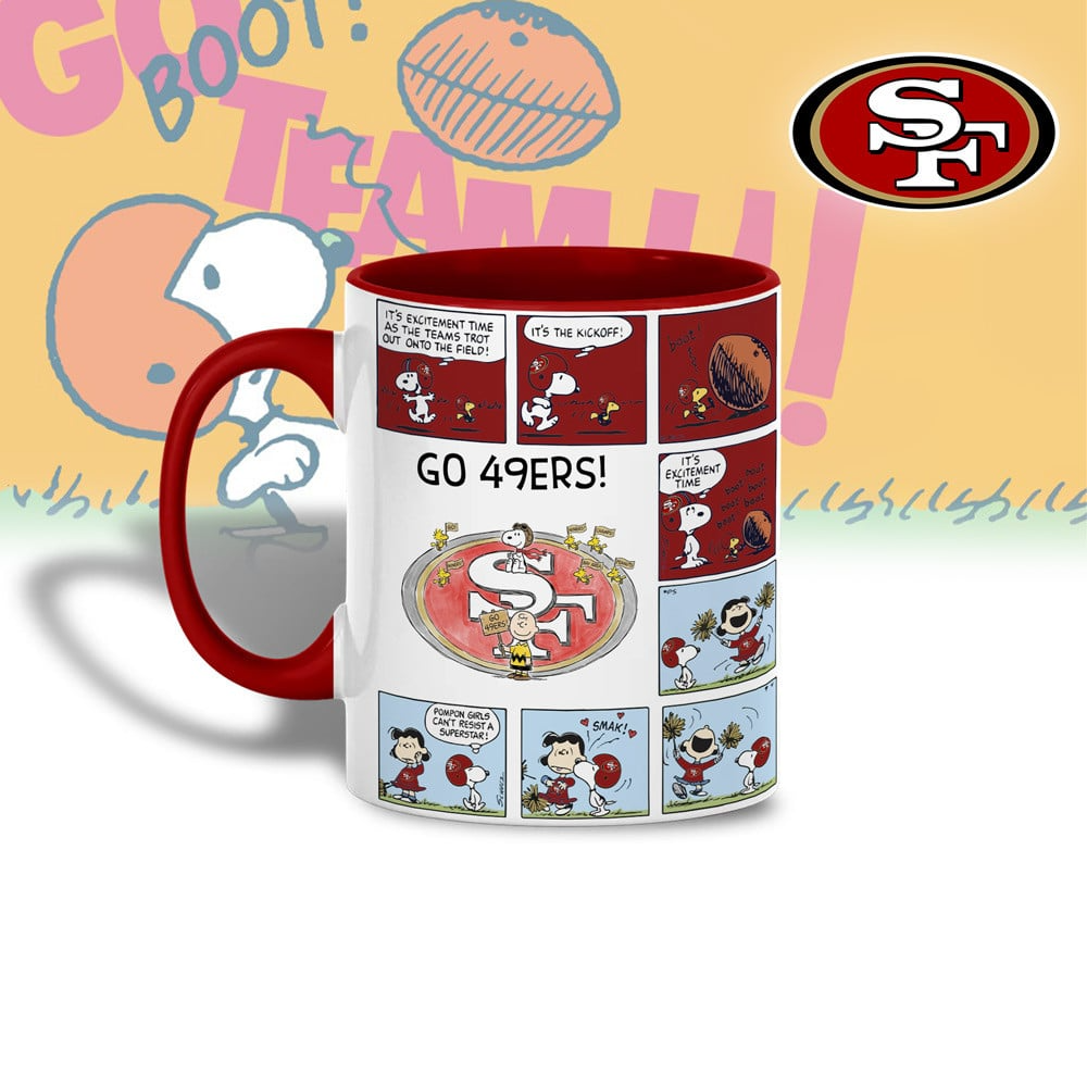 SF49 Premium NFL Peanuts Comic Mug DDT  CTND