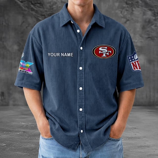 SF49 x NFL Men Seersucker Button Shirt DDT NTL