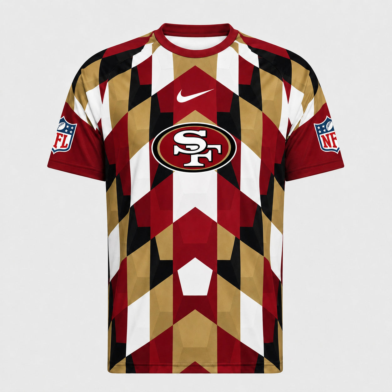 SF49 x Premium NFL Geometric Fan Performance T-Shirt