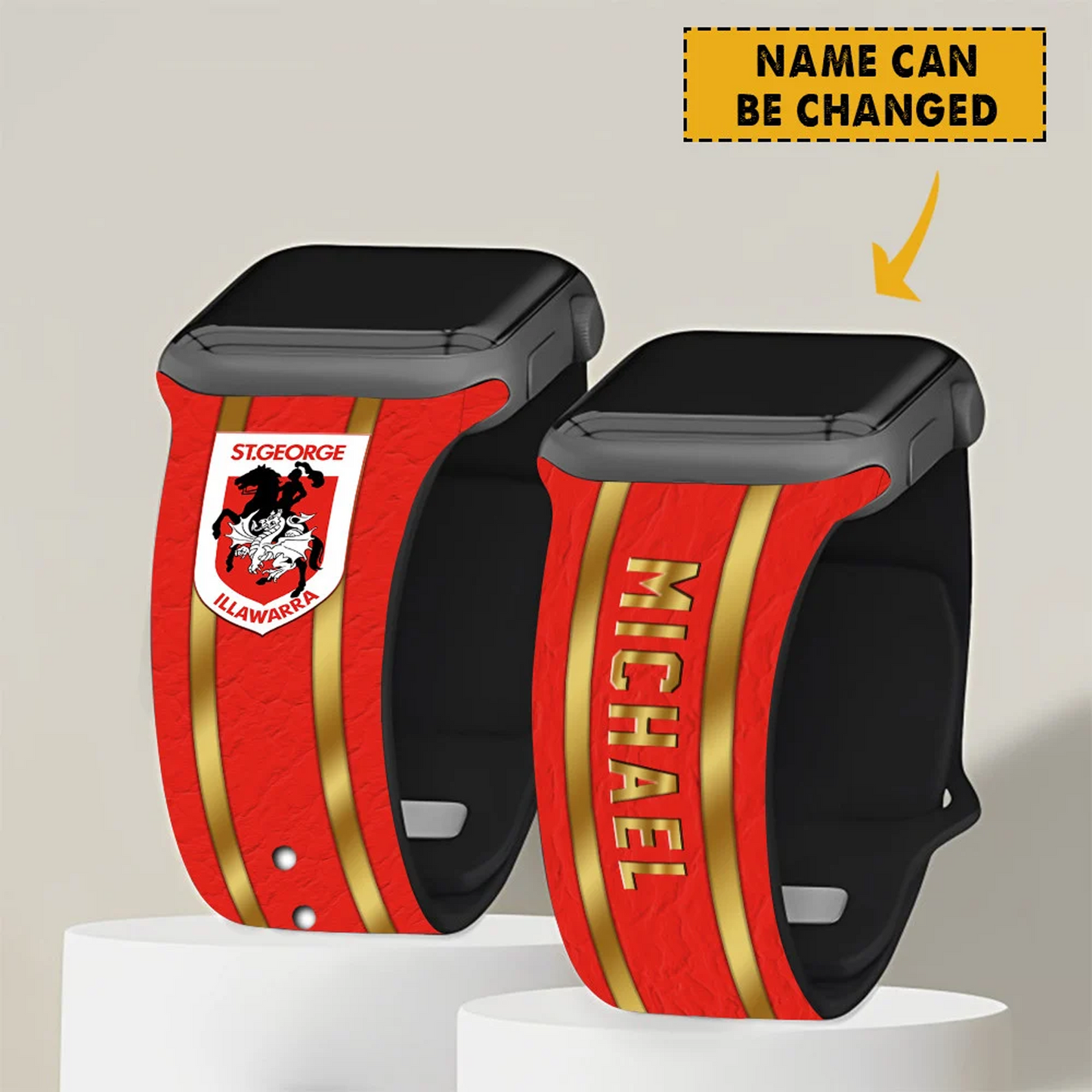SGI X PREMIUM NRL New Apple Watch Band Custom Name NDT NHT