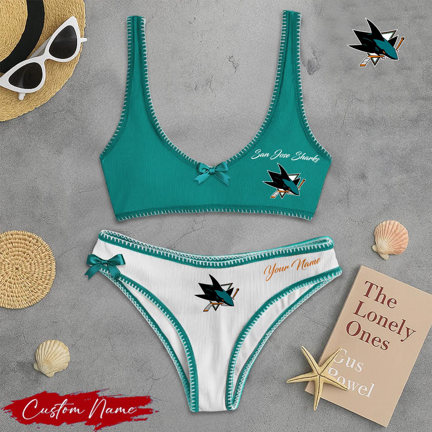 SJS X PREMIUM NHL BIKINI SET LIMITED EDITIONS FOR VALENTINES DAY NDT NHT