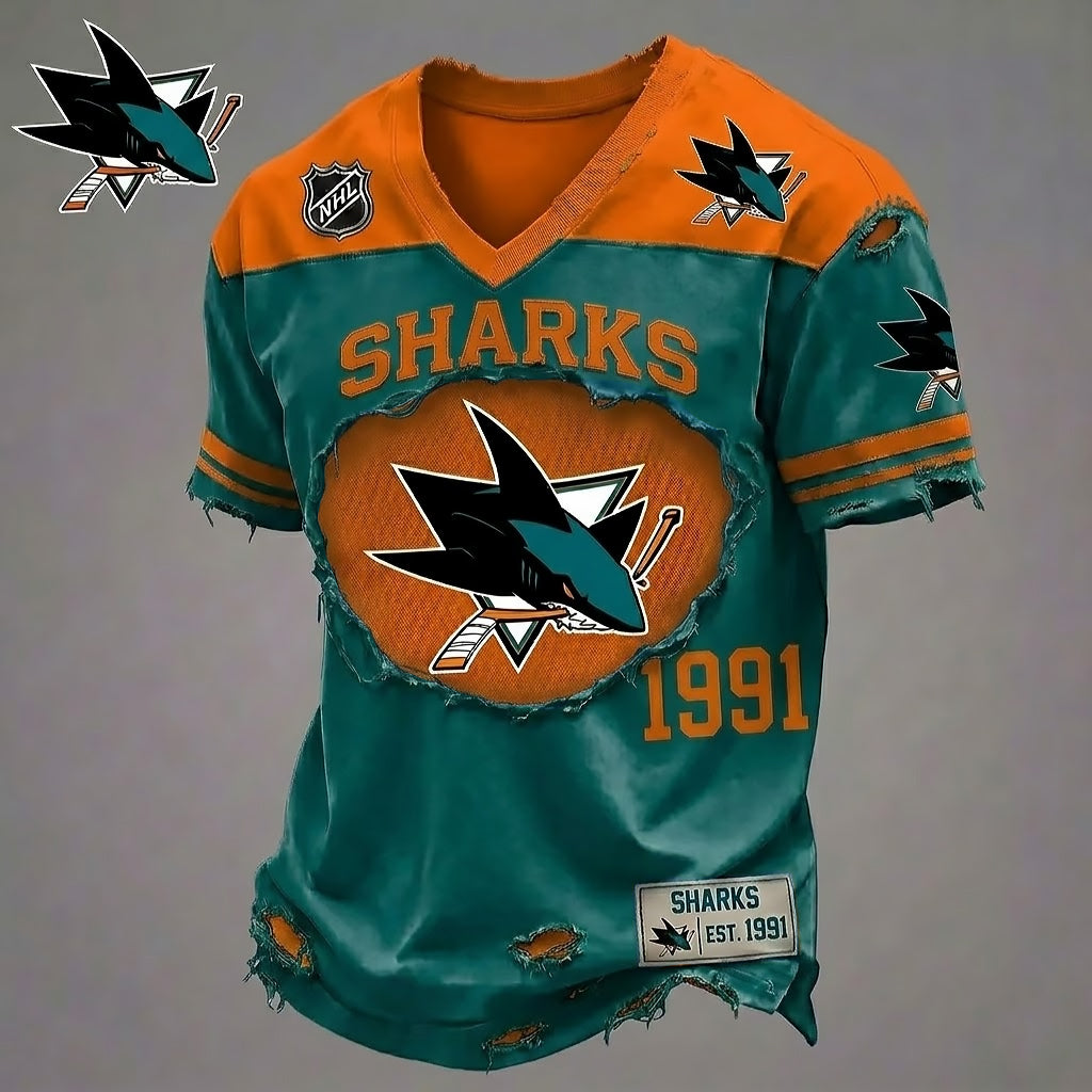 SJS x NHL Luxury V6 Classic T-shirt DDT 040626 TTTZ