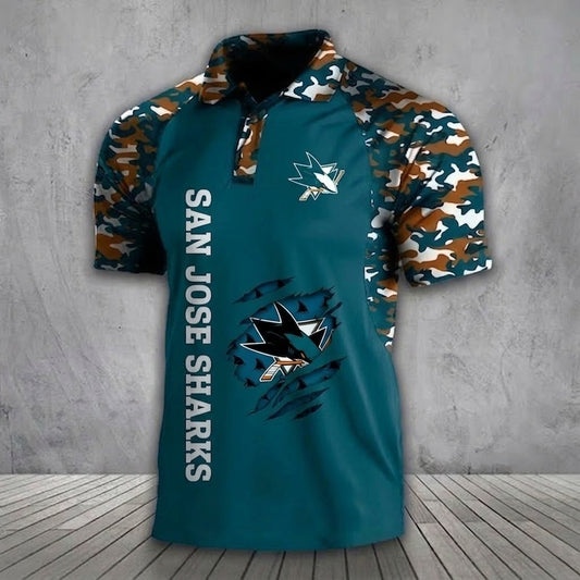 SJS x NHL Premium Camouflage Polo DDT TTTZ