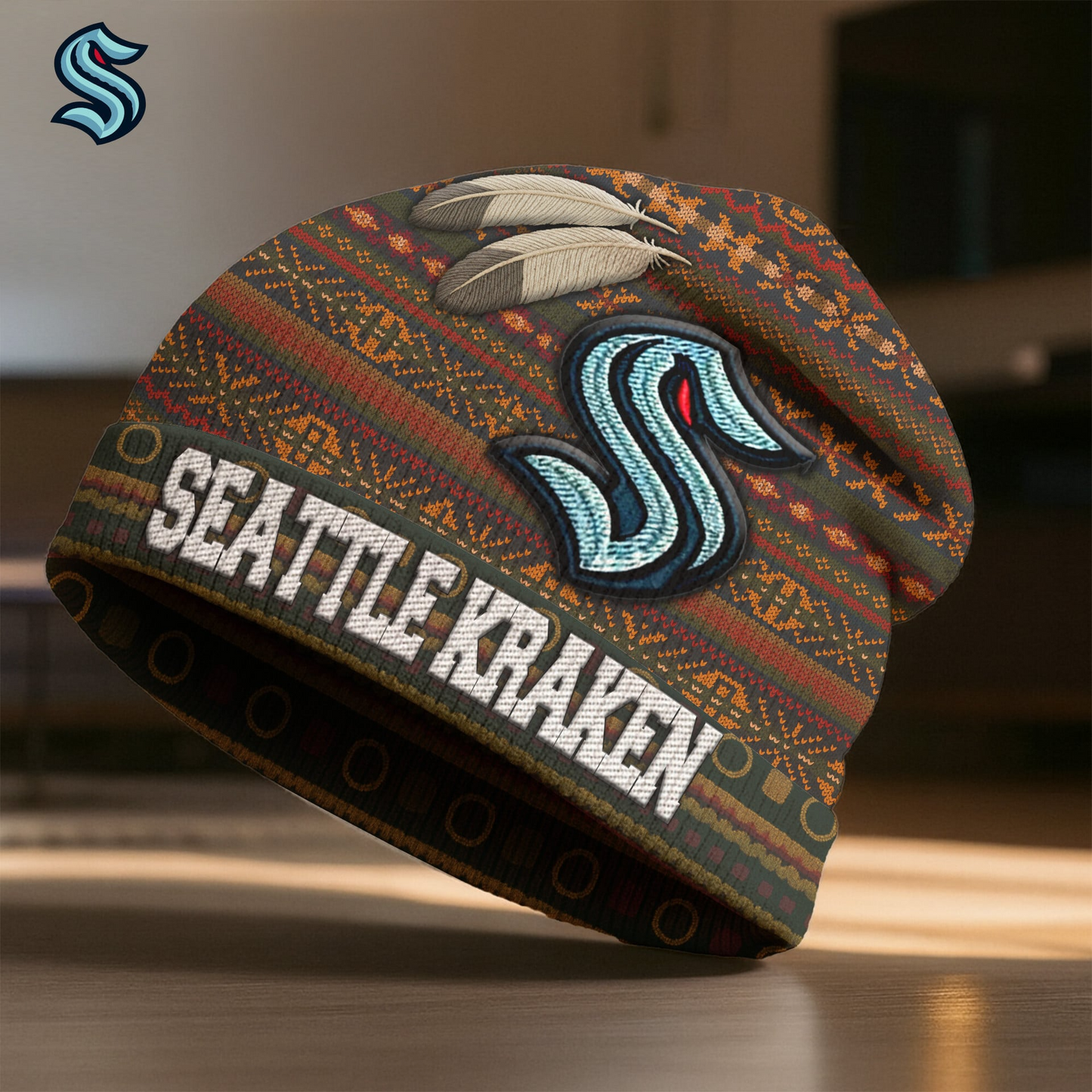 SK Premium NHL Feathered Beanie Hat DDT CTND