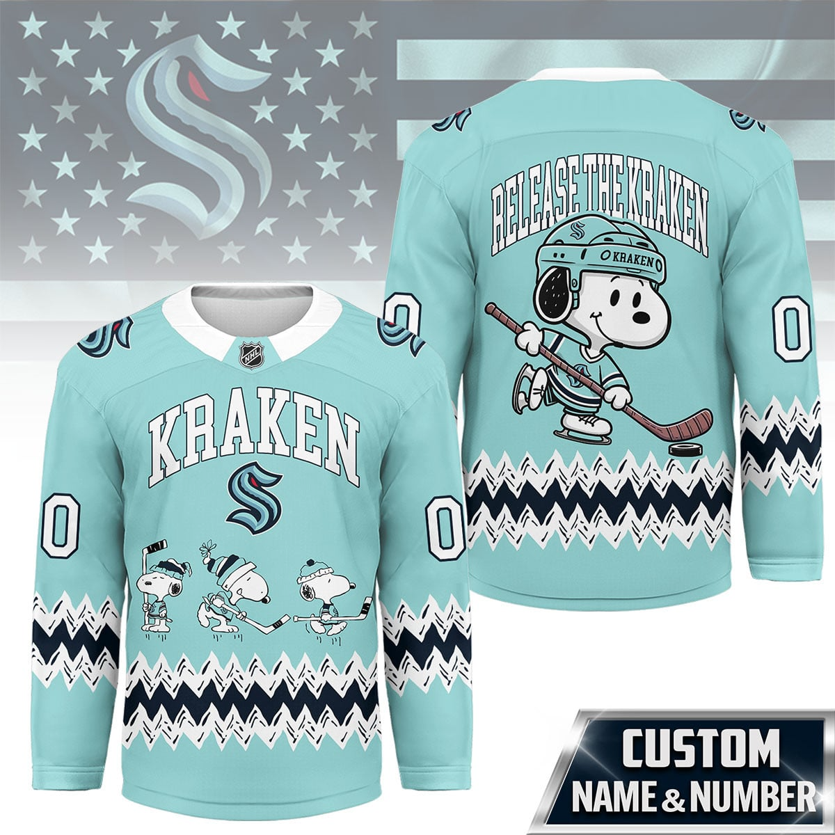SK Premium NHL Snoopy Personalized Hockey Jersey DDT CTND