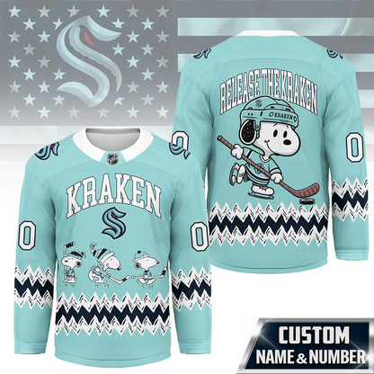 SK Premium NHL Snoopy Personalized Hockey Jersey DDT CTND