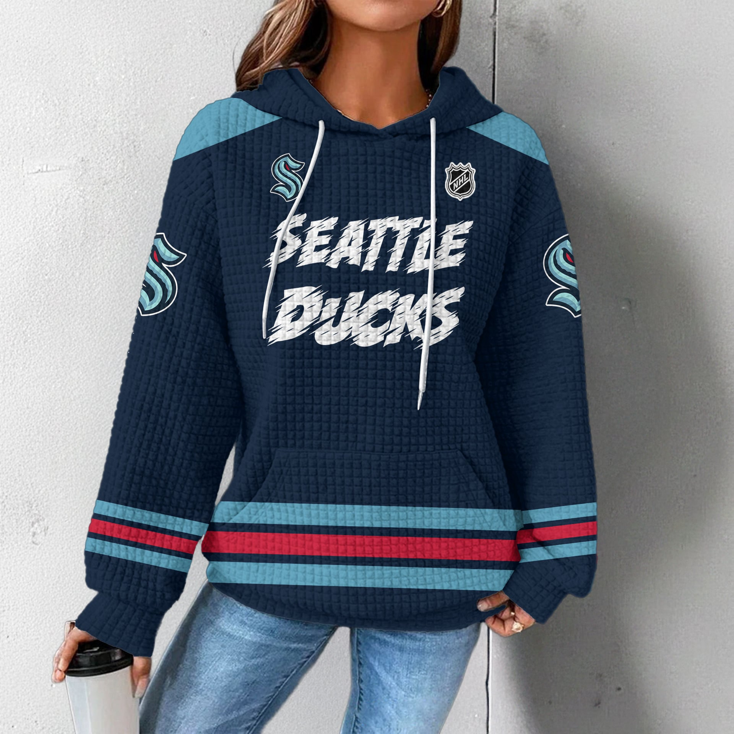SK Premium NHL Sorry Busy Hockey Waffle Hoodie DDT NTL