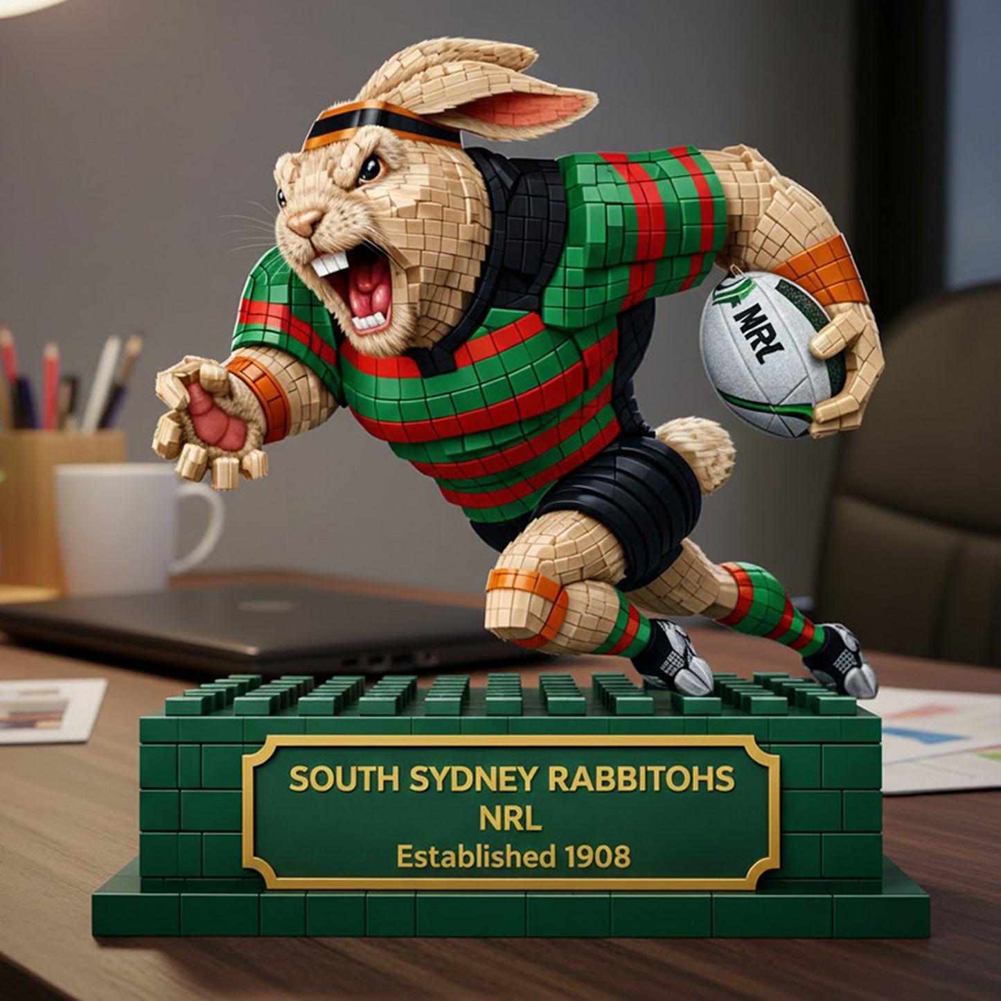 SOU X Premium NRL Special Mascot Acrylic Block Plaque Limited Editions NDT NHT