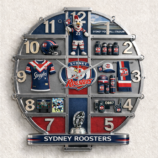 SR x NRL 3D Visual Effect Acrylic Wall Clock DDT CTND