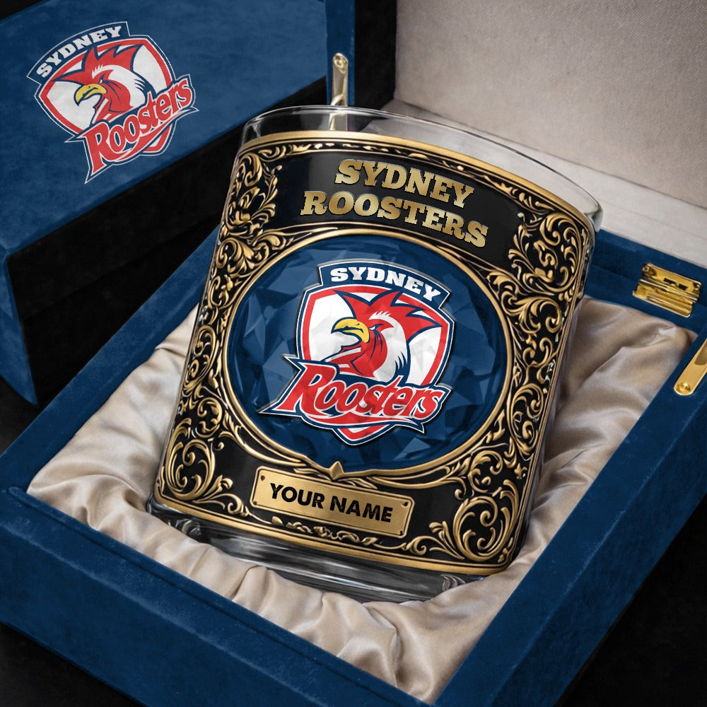 SR x NRL New Luxury Whiskey Glass Custom Name Gifts DDT TTTZ