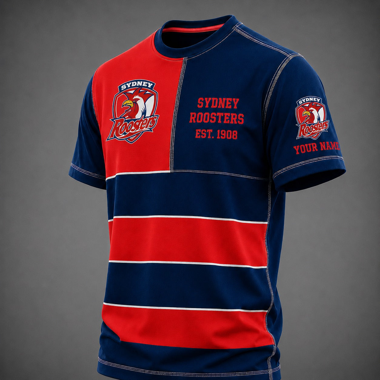 SR x NRL Premium Vintage All Over Print T-Shirt 3D Personalized Gift For True Fan