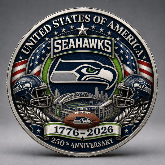 SS Premium NFL 250 Years Of Freedom Commemorative Coin DDT 090626 NTL