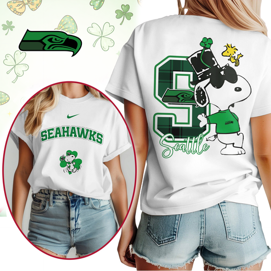 SS Premium NFL Snoopy St. Patricks Day Shirt DDT NTL