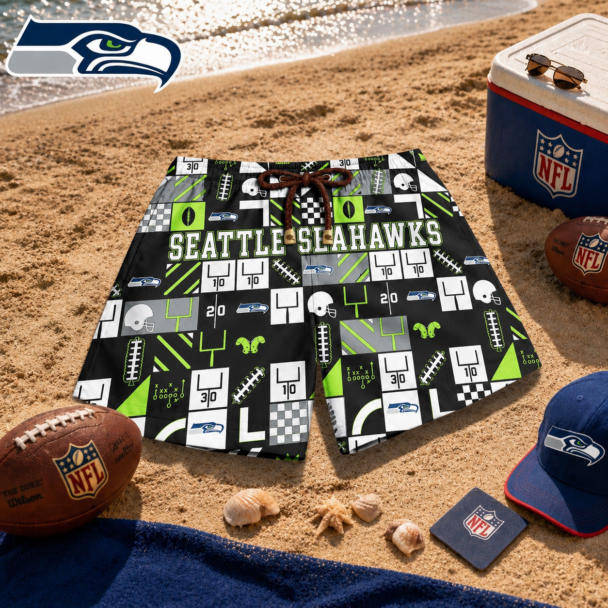 SS x NFL Luxury Beach Shorts 180626