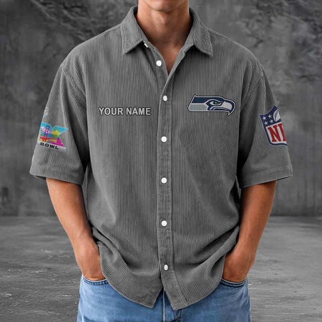 SS x NFL Men Seersucker Button Shirt DDT NTL