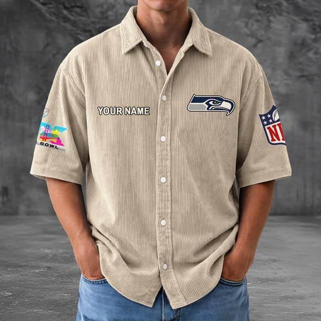 SS x NFL Men Seersucker Button Shirt DDT NTL