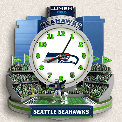 SS x NFL Stadium Decorative 3D Visual Effect Acrylic Wall Clock DDT CTND