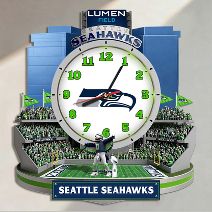 SS x NFL Stadium Decorative 3D Visual Effect Acrylic Wall Clock DDT CTND