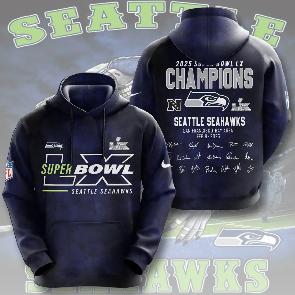 SS x NFL Super Bowl LX Champions V15 3D Shirt DDT NTL