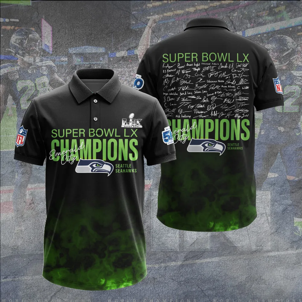 SS x NFL Super Bowl LX Champions V18 3D Shirt DDT NTL
